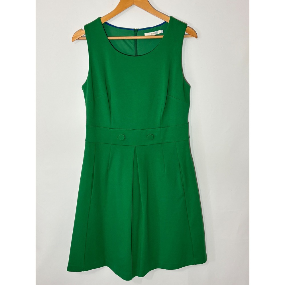 Boden Women‎ Emerald Green Sleeveless Fit Flare Dress with Belt Detail UK12 US8
